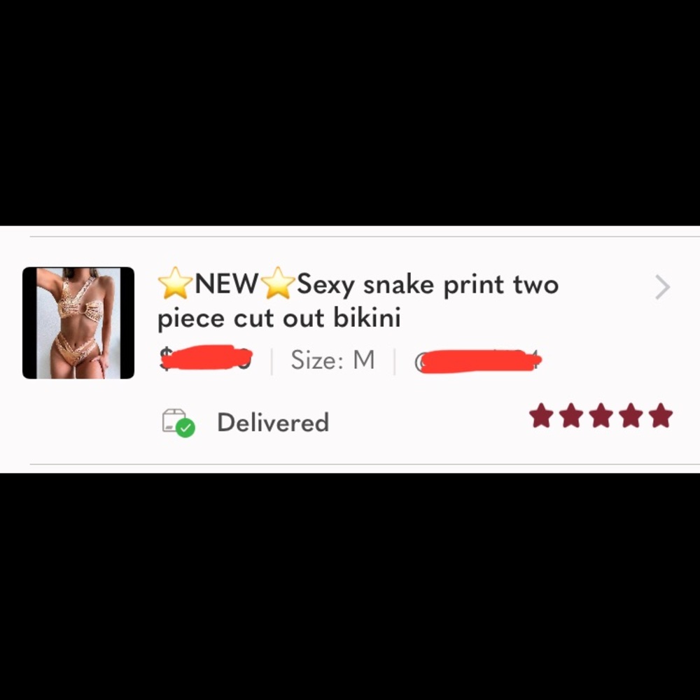 (Last 1) Sexy snake print two piece cutout bikini - Picture 2 of 8